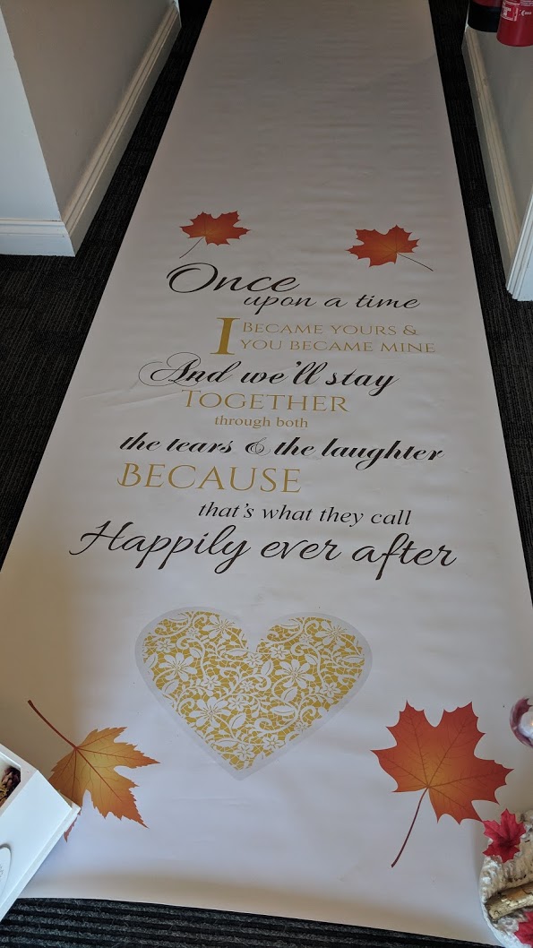 personalised aisle runner