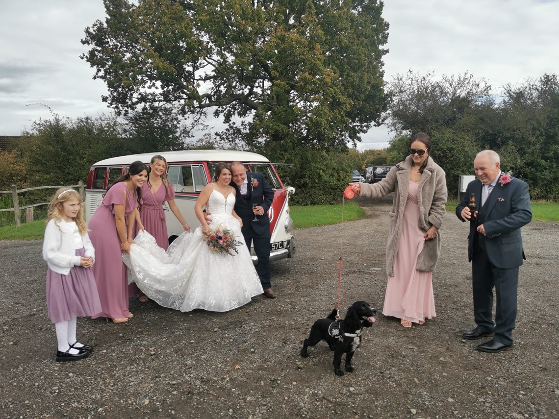 happy couple camper van