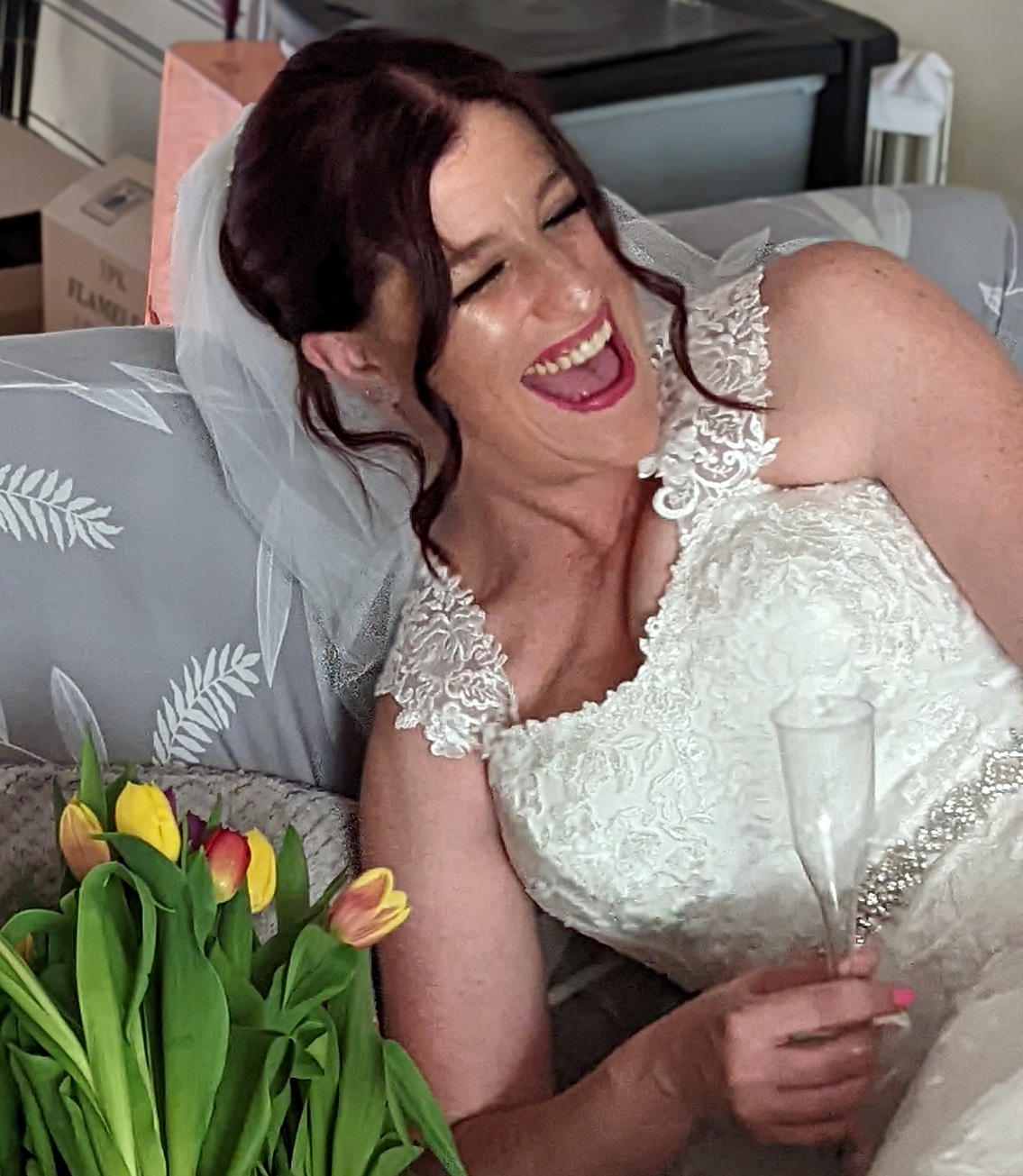 happy bride